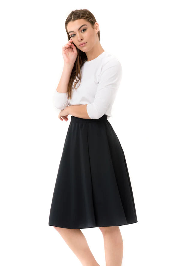 Undercover Waterwear Ladies Basic Black Flairy Skirt