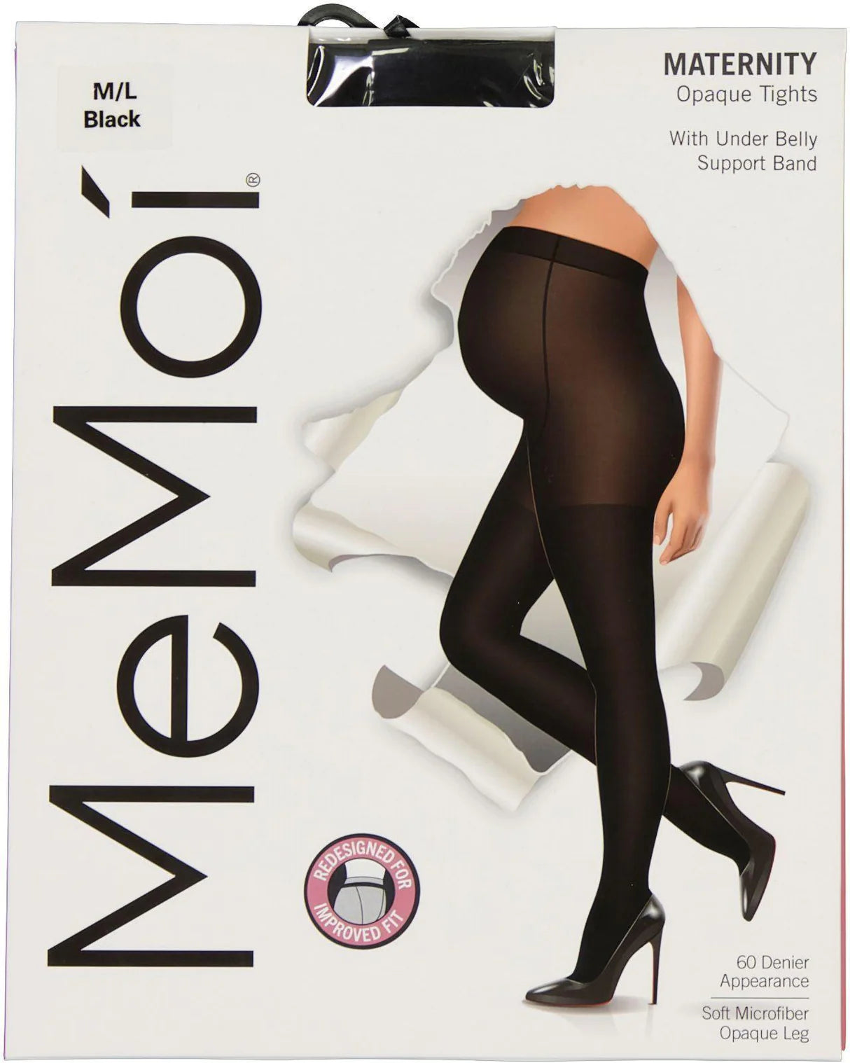 MeMoi Women's Microfiber 60 Denier Opaque Maternity Tights ma-404