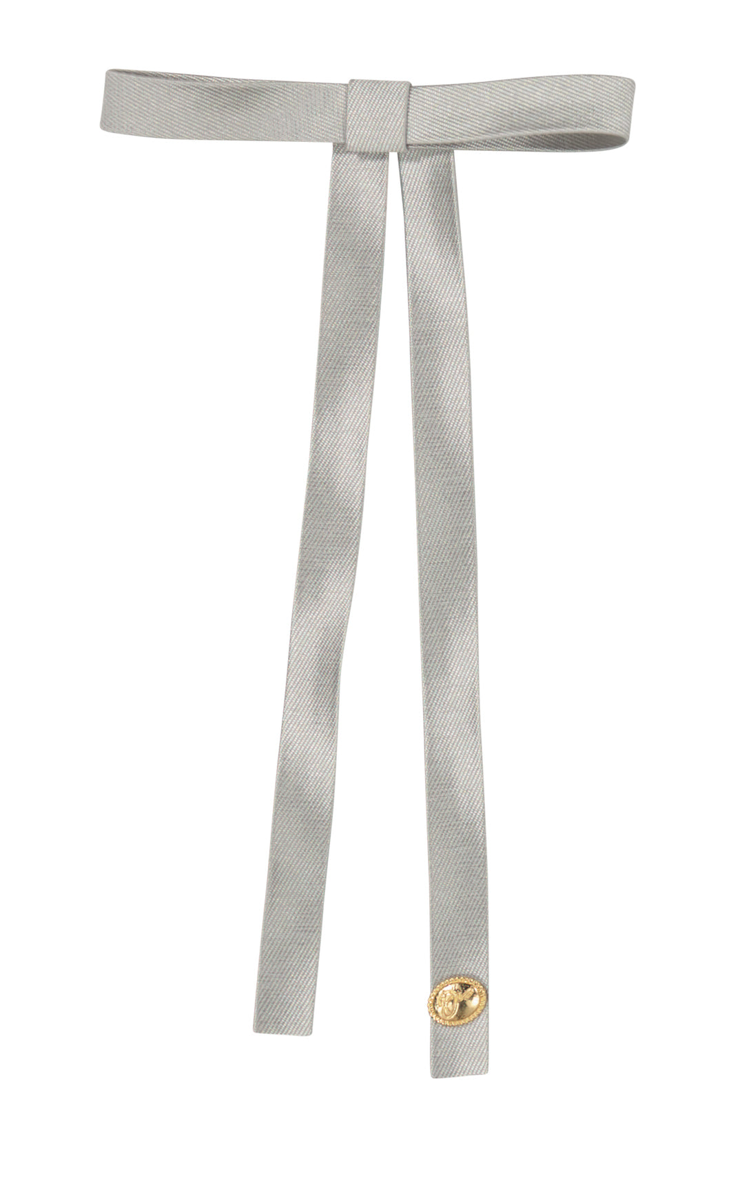 Dacee White Satin Tuxedo Bow Large Clip