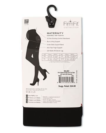 MeMoi Women's Maternity 90 Denier Opaque Shaper Tights ma-892