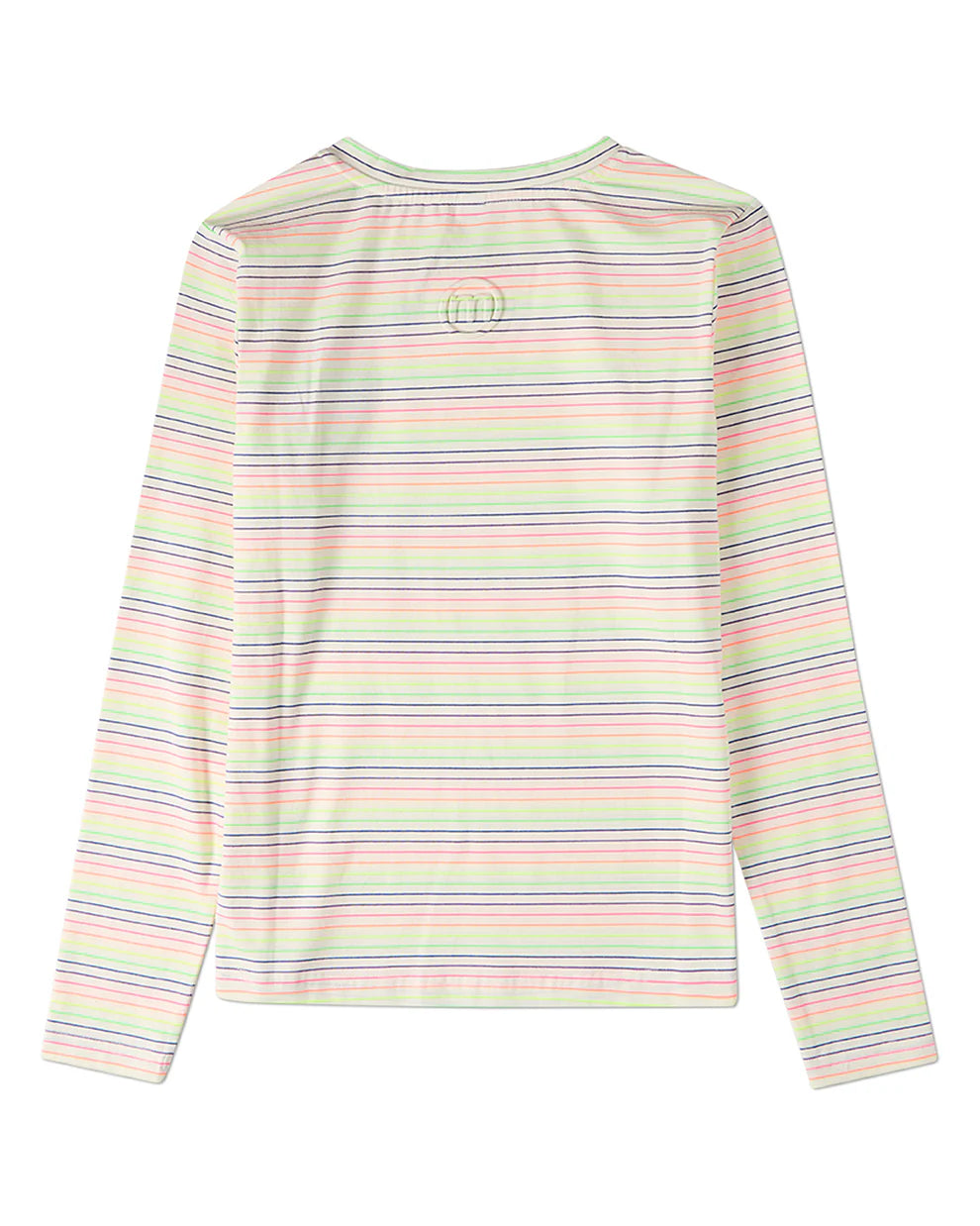 Pre Order! Girls Bright-Striped V-Neck Long Sleeve T-Shirt