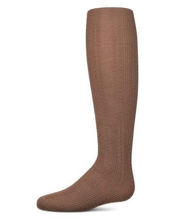 Memoi Girls Ribbed Cotton Rich Multi-Arrow-Patterned Sweater Tights