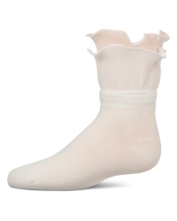MeMoi Girls' Dual Layer Ruffle Anklet Socks