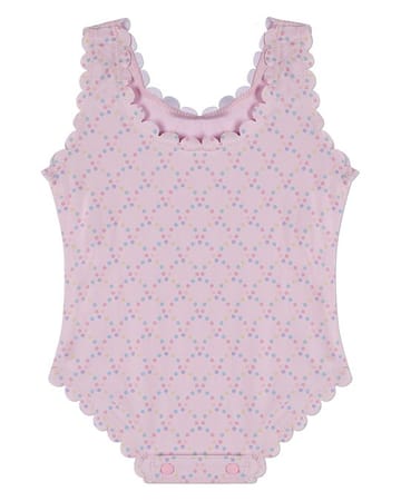 PRE ORDER Girls Logo Print Scalloped Bathing Suit Available June 1