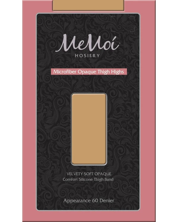 Memoi Microfiber Opaque Thigh High Stockings - MS-746