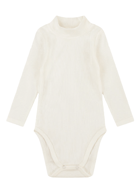Rib Onesie Mockneck Long Sleeve