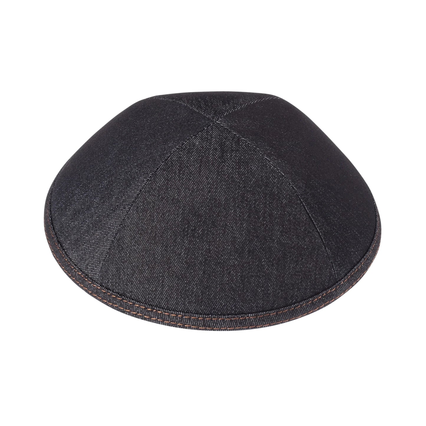 iKippah Black Denim with Camel Stitching Yarmulke