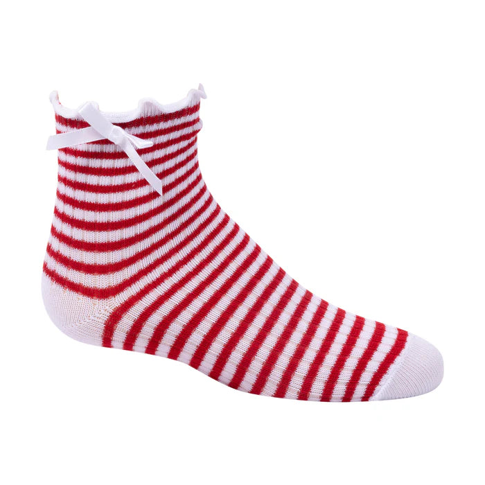 Zubii Striped Scalloped Edge Ankle