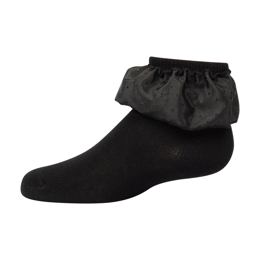 Zubii Satin Pin Dot Ruffle Anklet