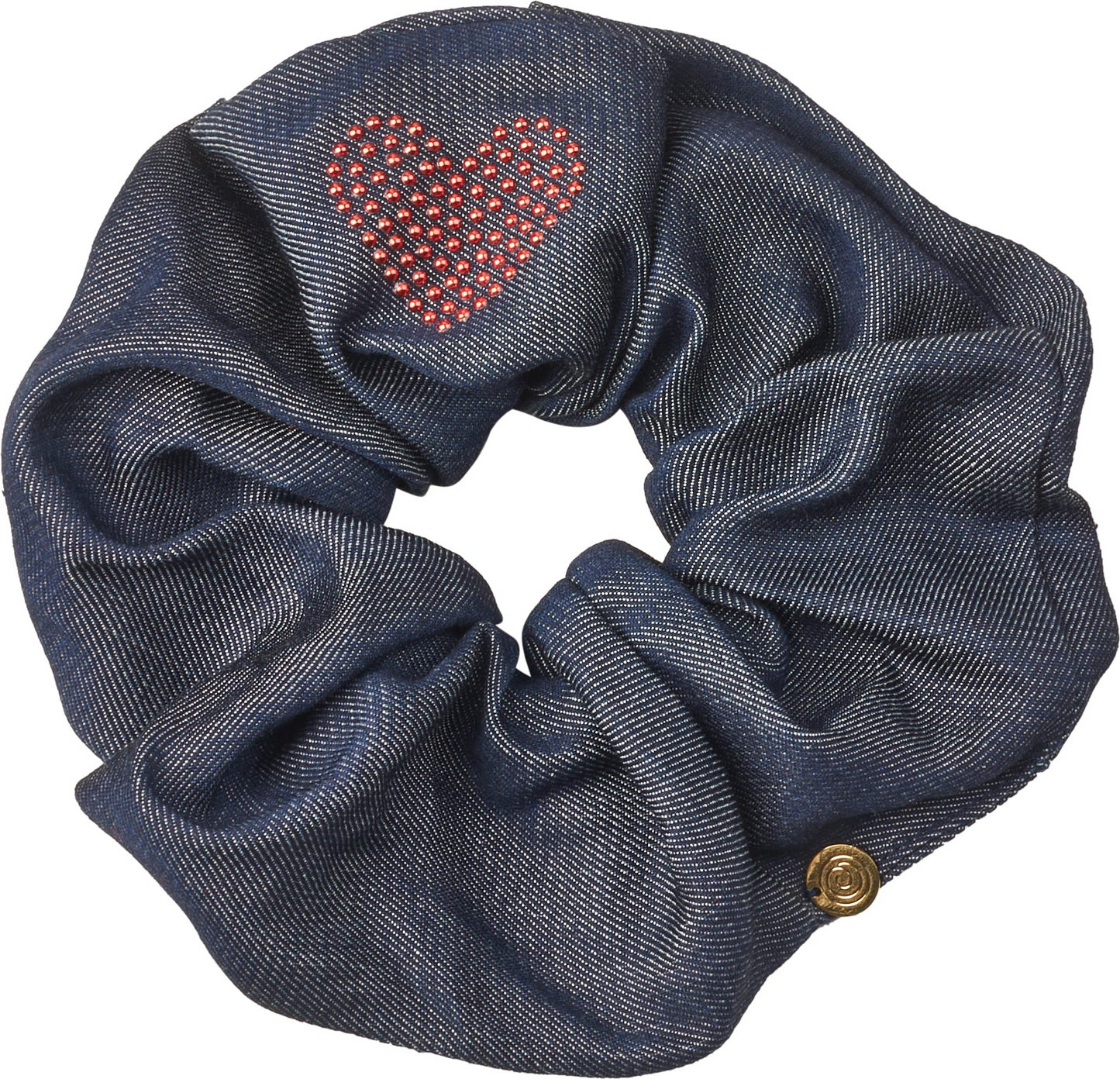 Cherie Denim Studded Oversized Scrunchy