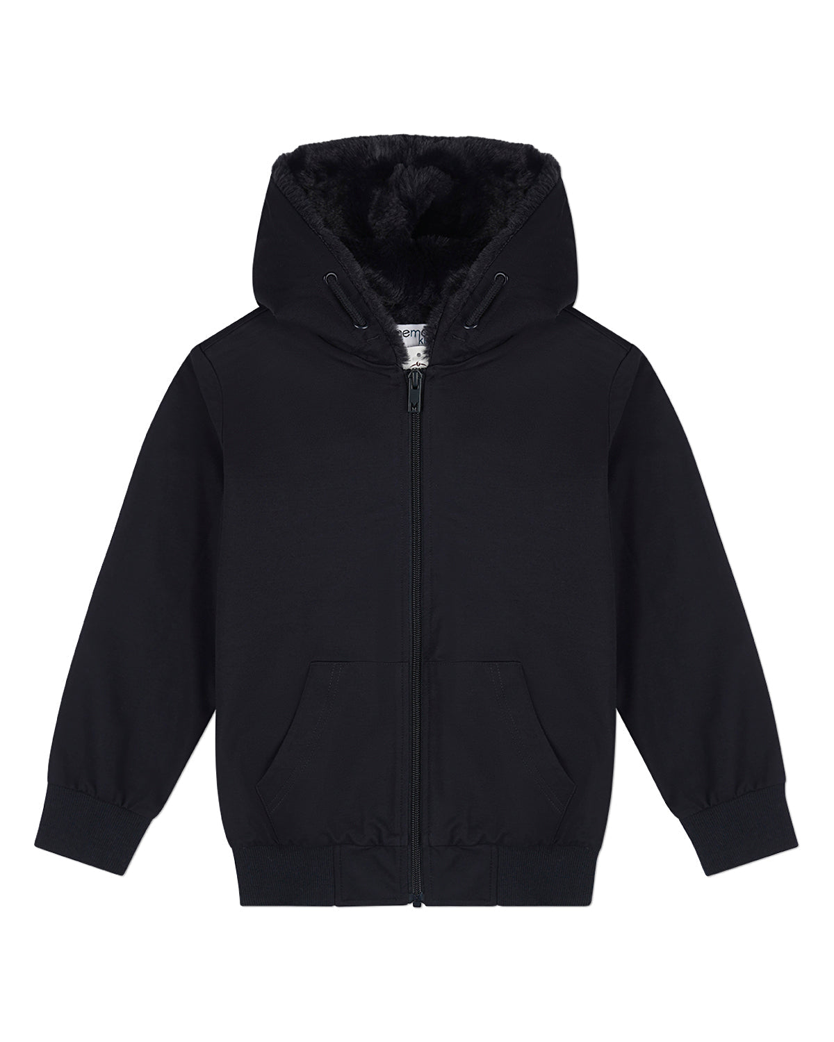 Memoi Boys Faux Fur Zip Up Hoodie - MBJ-005