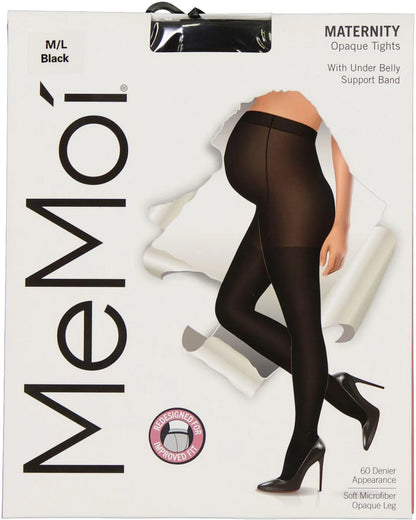 MeMoi Women's Microfiber 60 Denier Opaque Maternity Tights ma-404