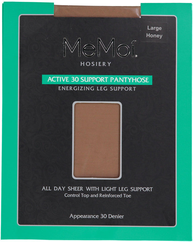 MeMoi Women's Active 30 Support Nylon Pantyhose MS-655