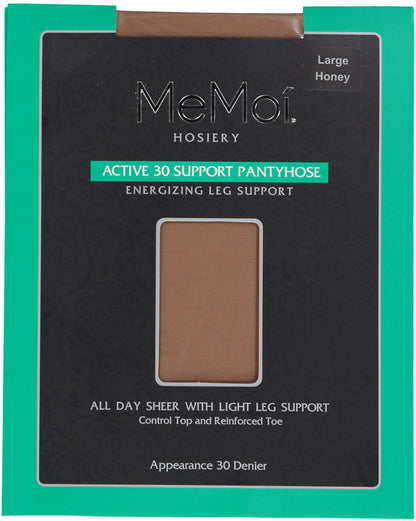 MeMoi Women's Active 30 Support Nylon Pantyhose MS-655