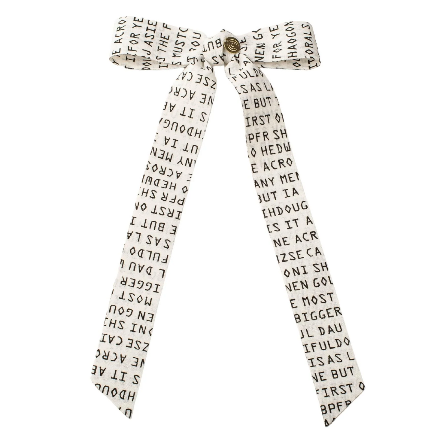 Cherie Newspaper/Alpha Print Large Bow