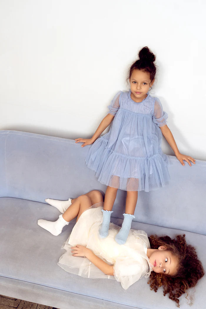 Zubii Lace Trim Textured Ankle Sock 1026