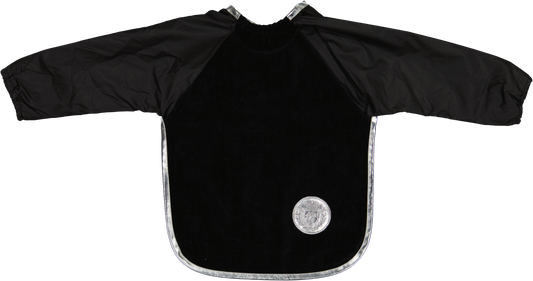 ArGail Black with Silver Metallic Emblem Bib With Sleeves