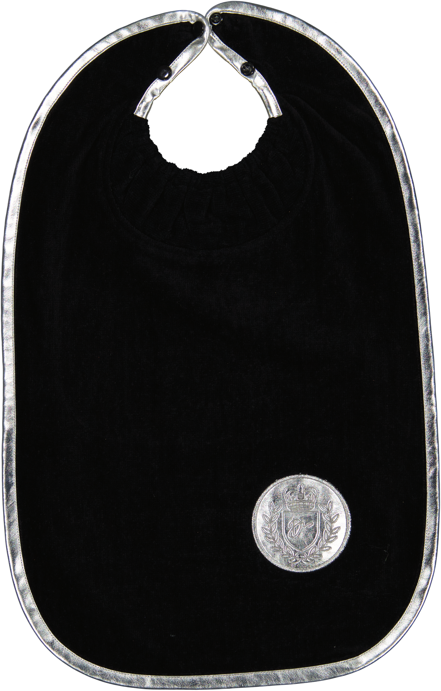 ArGail Black with Silver Metallic Emblem Bib