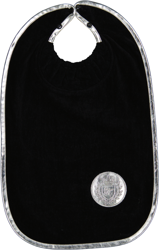 ArGail Black with Silver Metallic Emblem Bib