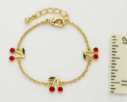 Enamel Cherries Bracelet