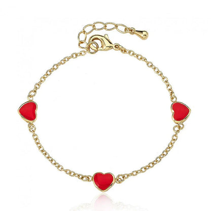 Enamel Heart Bracelet