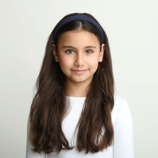 Dacee Navy Mesh Holes Padded Headband