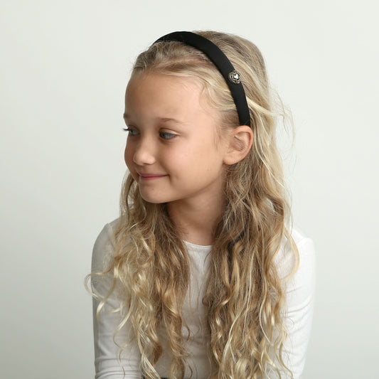 Dacee Black Stone Heart Padded Headband