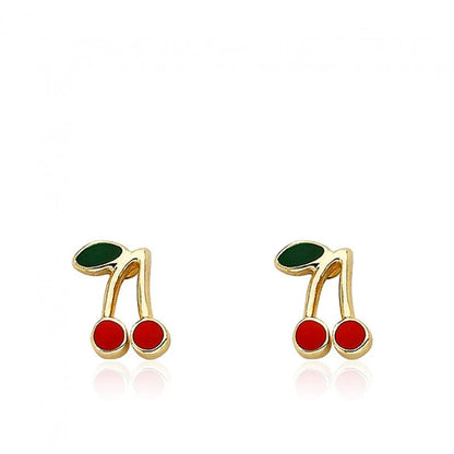 Cherry Chic Stud Earrings