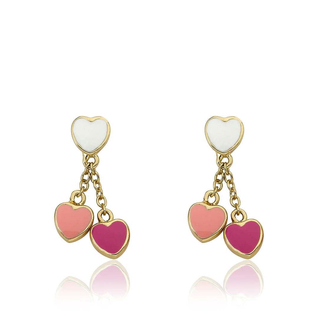 Enamel Heart Dangle Earring