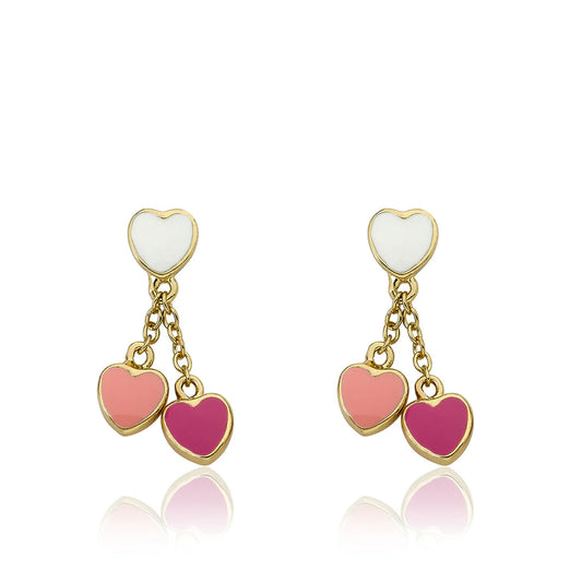 Enamel Heart Dangle Earring