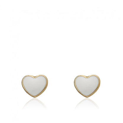 Enamel Heart Stud Earring