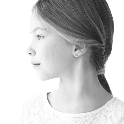 CZ Flower Stud Earring