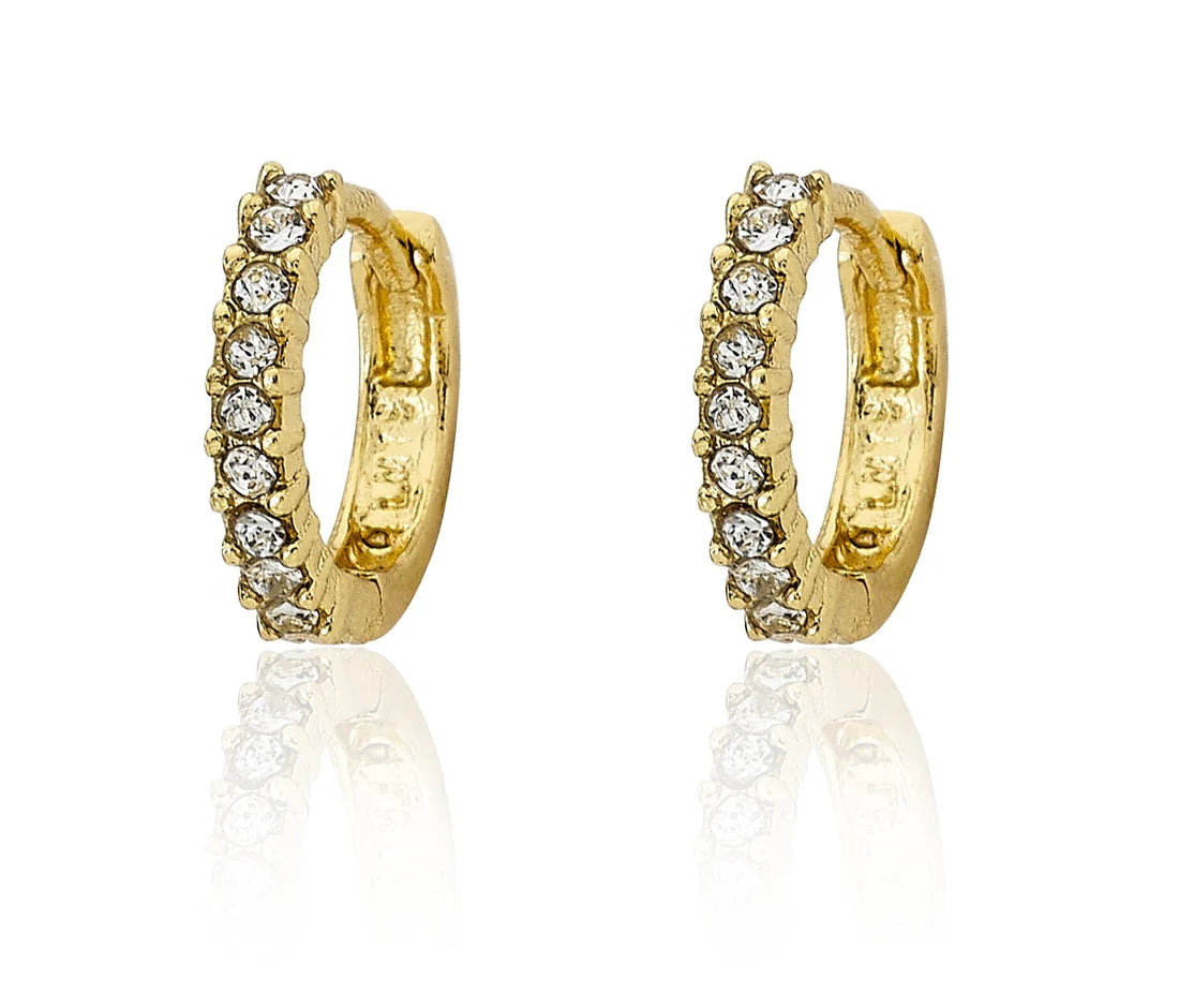 Tiny Crystal Huggy Earring