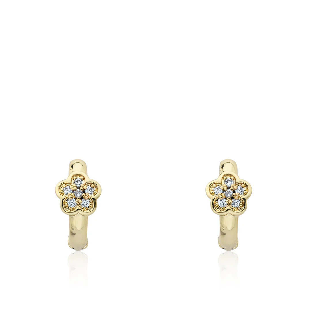 CZ Flower Baby Earring Huggy