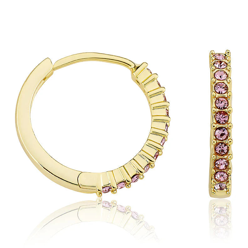 Medium Sized Crystal Huggy Earring