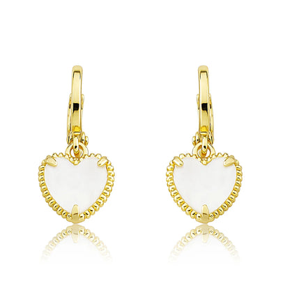 Mother of Pearl Heart Earring