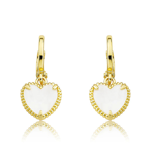 Mother of Pearl Heart Earring
