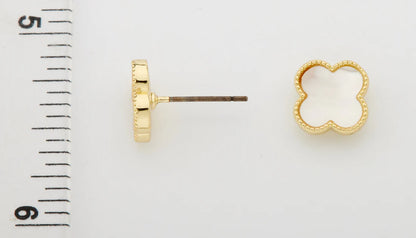 Mother Of Pearl Clover Stud Earring