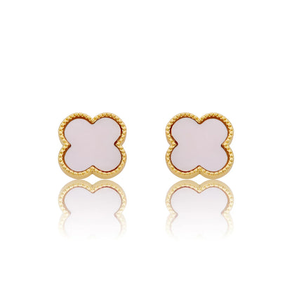 Mother Of Pearl Clover Stud Earring
