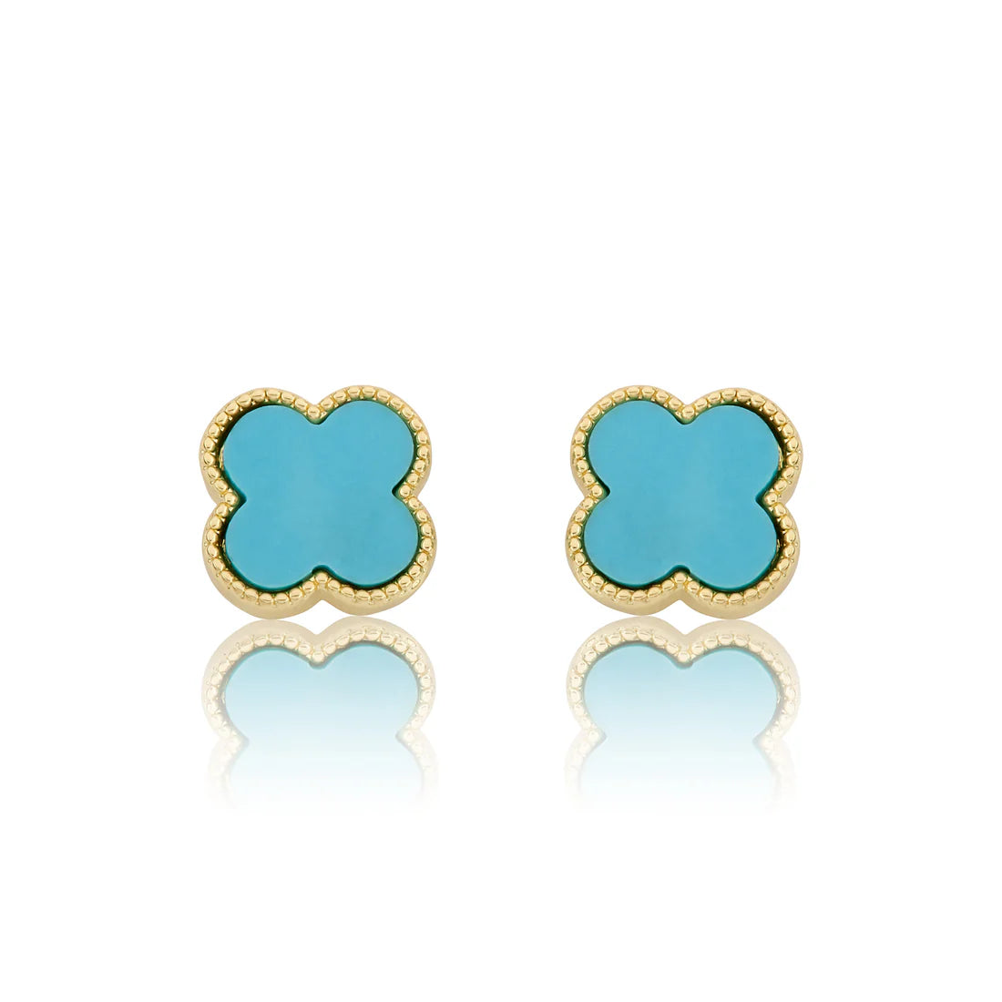 Mother Of Pearl Clover Stud Earring