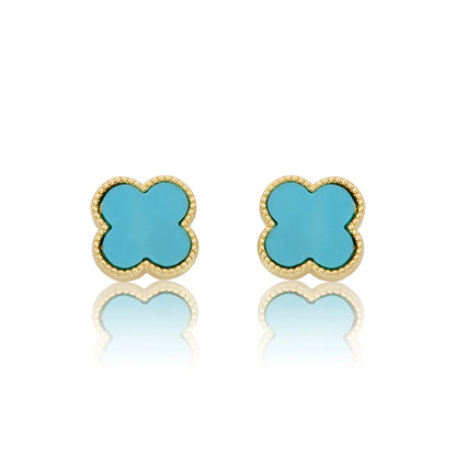 Mother Of Pearl Clover Stud Earring