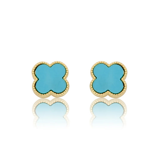 Mother Of Pearl Clover Stud Earring