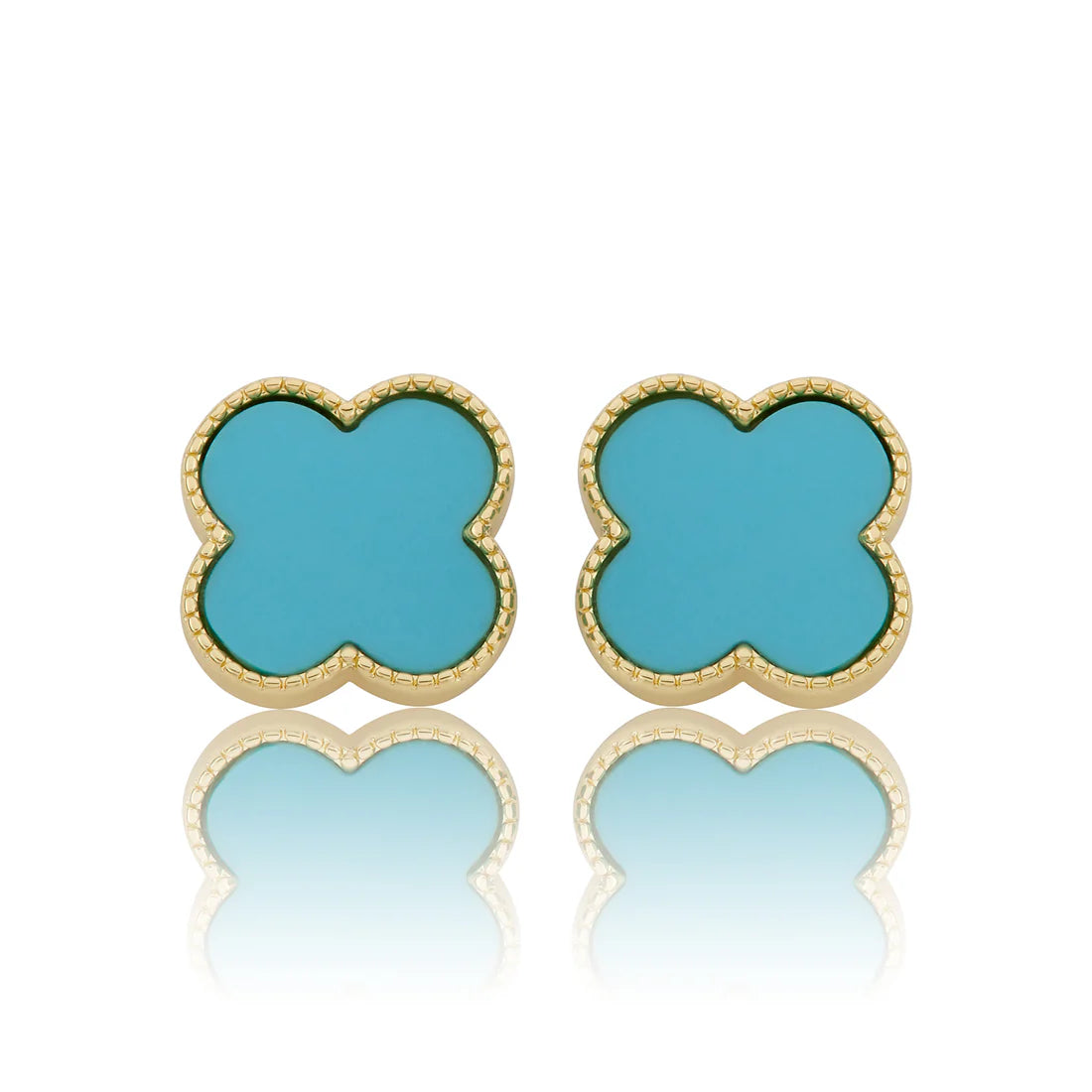 Mother Of Pearl Large Clover Stud Earring