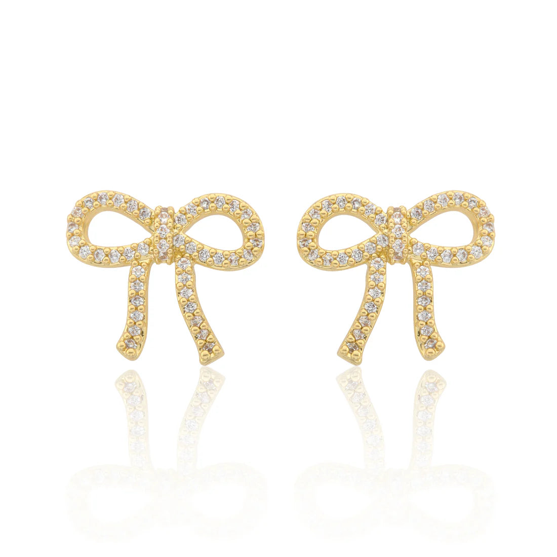 CZ Bow Stud Earring