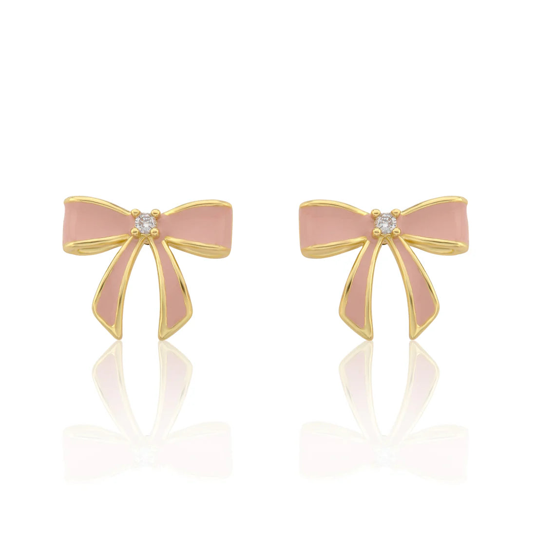 Enamel Bow Stud Earring