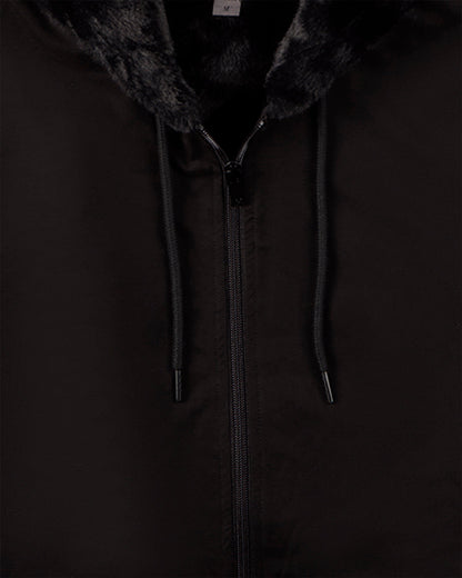 Memoi Adult Faux Fur Zip Up Hoodie - MMJ-005