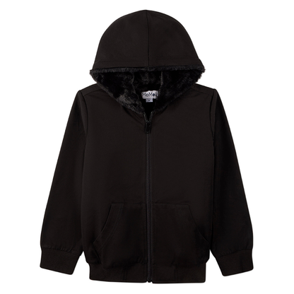Memoi Boys Faux Fur Zip Up Hoodie - MBJ-005