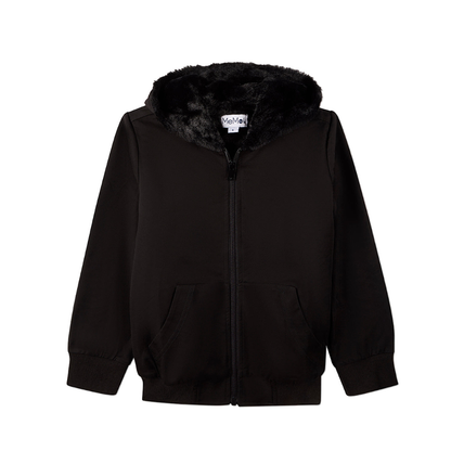 Memoi Boys Faux Fur Zip Up Hoodie - MBJ-005