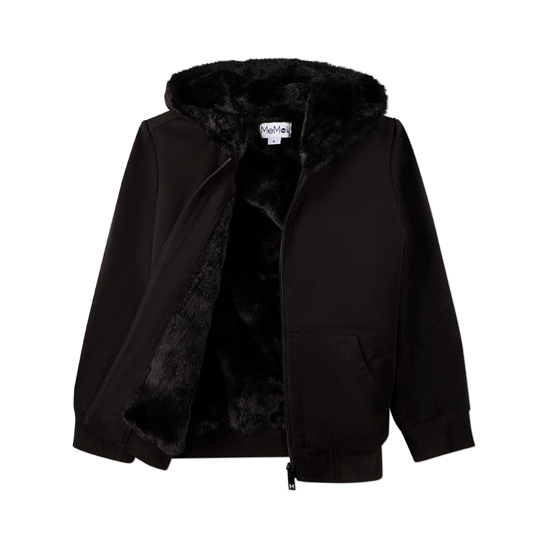 Memoi Boys Faux Fur Zip Up Hoodie - MBJ-005