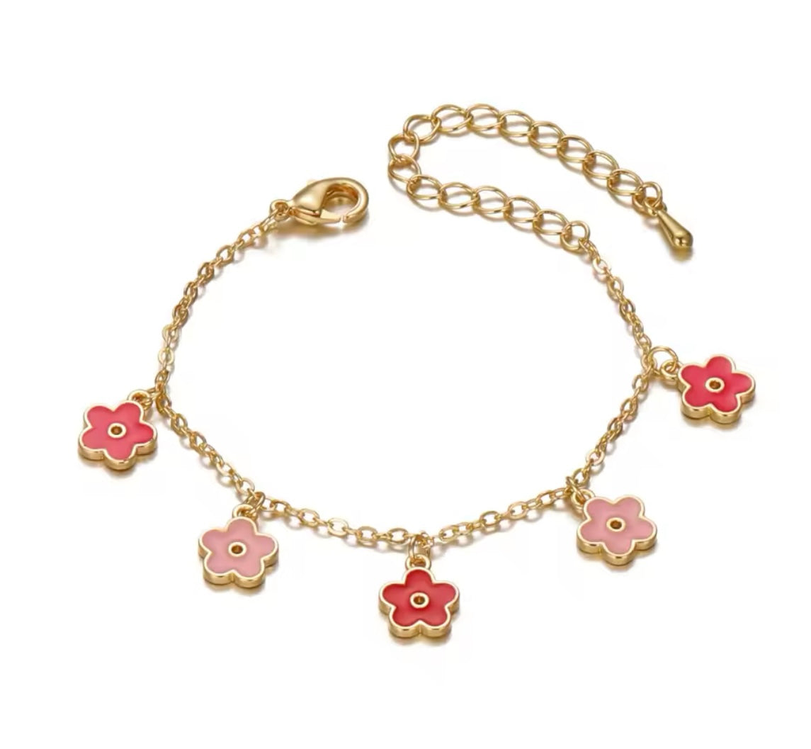 Flower Charm Bracelet